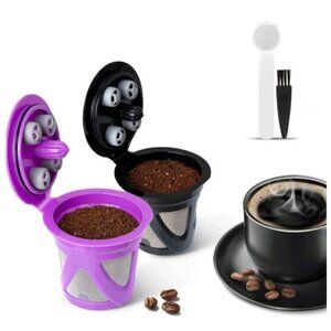 2 Universal Fit Reusable Coffee Filters Compatible K-Cup Keurig K Supreme Brewer